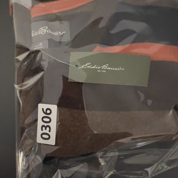 NWT VTG Eddie Bauer Mens Sz XL Wool Blend Knit Striped Sweater 90S Y2K - Picture 7 of 7